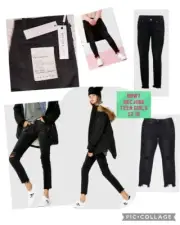 BNWT DECJUBA TEEN GIRLS DENIM JEANS BLACK SZ 16