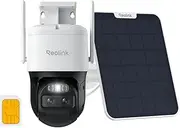 REOLINK Dual Lens Cellular 4K Security Camera, 4G LTE Auto Tracking No WiFi Solar Powered Outdoor Cam, 6X Hybrid Zoom, 8MP Color Night Vision, Motion Detection, Playback, TrackMix LTE+Solar Panel