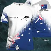 Australian Flag Adult T Shirt Australia Day Oz Aussie Souvenir Unisex Outdoor