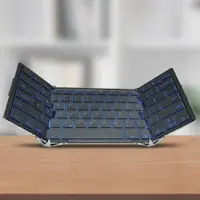 在飛比找ETMall東森購物網優惠-BOW背光折疊藍牙鍵盤有線usb手機ipad平板筆記本電腦雙