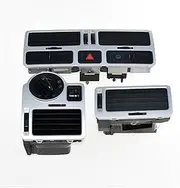Silver Air Outlet Left Right and Center Outlet Compatible with VW Golf MK4 1J1819703E 1J1819704E 1J0819728E