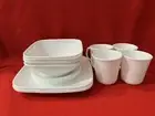 16pc Corning Corelle Class White Dinnerware Set, (A1474) Made In USA