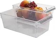 Kitchen Details Medium 2 Pack Refrigerator Storage Bins, Super Clear