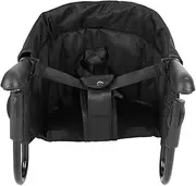 Hook On Chair with Special Oxford Cloth, Foldable & Washable, Suitable for Feeding, Learning, Games, Black Portable High Chair for Travel with Removable Cushion and Back Panel