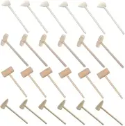 24Pcs Mini Wooden Hammers for DIY Projects Baking and Seafood Parties Lightweight Crab Mallets for Hand Eye Coordination Development