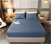 [BoNene] Queen Sheets 1 pc 100% Pure Cotton Fitted Bed Sheet Single Twin Double Queen King Bed Sheet with Elastic Bottom Sheet Cotton Queen Sheet Set (Color : Type 5, Size : 90x200x25cm)