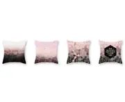 4Pcs Rose Golden Powder Pillow And Peach Skin Velvet Pillow Sleeve - 3
