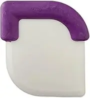Kitchen Silicone Plastic Pan Scraper Cooking Utensils Tool Cake Batter Dough (Purple)