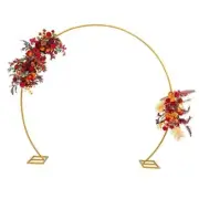 8ft Balloon Arch Stand,Round Backdrop Stand,Golden Circle Wedding Arch 8FT