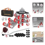 Upgrade Large】 Furniture Dolly,Furniture Movers with 5 Wheels,Carbon Steel Pa...