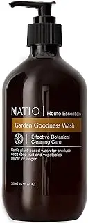 Natio Home Essentials Garden Goodness Wash 500 ml - Botanical Cleaning Care Vegetable and Fruit Wash - Plant based, Food Safe & Non-Toxic - Vegan Friendly, Cruelty Free & Made in Australia