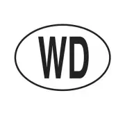 WD Dominica Country Code Oval Sticker