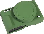 Easy Hood Case for Canon Powershot G7 X Mark III Digital Camera, Soft Silicone Protective Cover with Removable Lens Cover for Canon Powershot G7X Mark III DSLR Camera (Green)