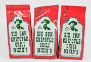 3 Ol Hired Hand Six Gun CHIPOTLE Chili Mixin's Mix 4oz bag Seasoning 07/2025