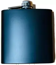 Black Stainless Steel Hip Flask 6oz w/ Keychain NEW Holiday Party Concert Friend