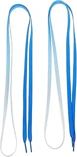 [Baluue] 1 Pair Gradient Polyester Braided Shoelaces Durable Flat Sports Shoe Strings for Sneakers Canvas Shoes and Outdoor Footwear Easy to Use Design