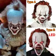 Pennywise Clown Mask Stephen King's IT Halloween Cosplay Full Mask Costume US