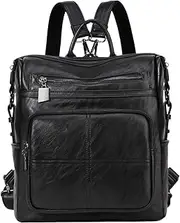 [VASCHY] Fashion Backpack Purse for Women Convertible Vegan Leather Shoulder Bags Handbags for Work/Travel/Ladies/College