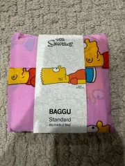 BAGGU The Simpsons Bart Baggu Standard Pink Reuseable Bag NWT HTF Rare