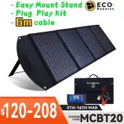 Solar Blanket Kit Folding Solar Panel 12V 300W 400W 600W Mat 6M Cable Mono Power