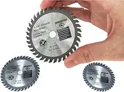 3 Pack 3-1/8" x 3/8" x 1/16" x 36 Teeth Carbide Saw Blade for TruePower Mini-Miter Saw #805