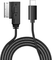 Naiyal USB-C to AMI MMI Aux Cable for Apple iPhone 15/ iPad Pro Compatible with Audi A3/A4/A5/A6/A7/A8/S4/S6/S8/Q5/Q7/R8/TT 2011-2016, VW CC Magotan with MMI 3G System (3.3FT), AS20240319