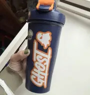 NEW - Ghost Classic 28oz Genuine Blender Bottle Shaker, Navy And Orange