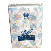 Avon Easter Gift Collection Table Cloth Vinyl Springtime Bunny Duck 52" Easter