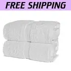 Luxury 100% Cotton Premium Turkish Bath Sheets Set of 2 - 35''x70'' White