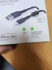 Belkin BOOST CHARGE Braided Lightning to USB-A ChargeSync Cable 6.6 ft. Black