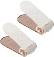 Shoe Slots Organizer - Shoe Stacker Organizer, 2 Adjustable Shoe Racks, 2 Layers Thick Shoe Rack, Non-Slip Bottom Panel