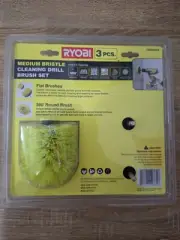 Ryobi Brush Drill Attachment Clean Set For Ryobi Impact & Drill Drivers RMBDBS3