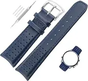 [Topuly] 23mm Leather Watch Band Compatible for Citizen Eco-Drive E168 B740 B741 BJ2110 BJ2111 BJ2115 23 mm Silicone Strap Wirstband accessories replacement for Men and Women