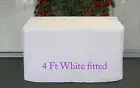 Trestle Table cover tablecloth Fitted White fit 4 foot market fair folding stall