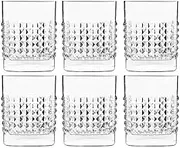 Luigi Bormioli Mixology Elixir DOF 380ml, Durable Cocktail Glass, Lead Free Crystal Whisky Tumbler, Italian Drinking Glasses (Colour: Clear), Quantity: 1 Set, 6 Pieces