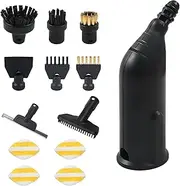 [Gemsaya] Replacement Parts Accessories for Kärcher Steam Cleaner Easyfix SC1 SC2 SC3 SC4 SC5, Round Brush, Flat Brush, Curved Nozzle, Window Squeegee, Scraper Nozzle, Cleaning Cloth Cover, Hand Steam