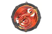 Anne Stokes Resin Beltane Dragon Plaque (Red/Black) (One Size)
