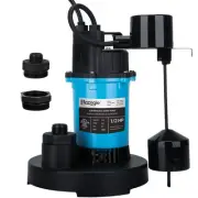 1/2HP Sump Pump Submersible 2980GPH, Vertical Float Switch Automatic Utility ...