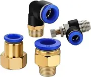 BWPEXZ 20 Pieces of Pneumatic Air Fittings Compatible with PC PCF PL SL 4mm 6mm 8mm Thread 1/8 1/4 3/8 1/2 Hose Fittings Pipe Quick Couplings(4-m5,SL (20PCS))