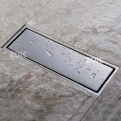 Zoic Insert Linear Floor Waste Drain GRATE Shower Bathroom Edge Filter 5cmOutlet