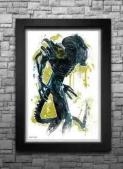 ALIEN watercolor painting art print/poster FREE S&H! XENOMORPH