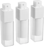 VICASKY 3Pcs Empty Airless Pump Bottles, Travel Containers, Refillable Pump, Foundation Jar For Toiletries Container Jars With Wand Moisturizer Dispenser Water
