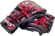 TEKXYZ MMA Gloves, Open Palm and Free-Thumb Style Half Mitts MMA Gloves with ...