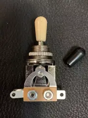 USA SELLER IBANEZ 3Way Toggle Switch, Straight Black & Cream tip.