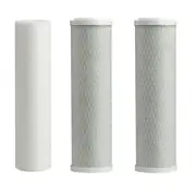 Reverse Osmosis Replacement Pre Filters Quality Sediment & Carbon, 3 Pack 2.5x10