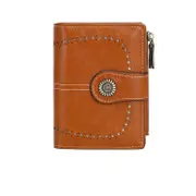 Women's Wallet Phone Holder Clutch Travel Purse with Zipper,Brown