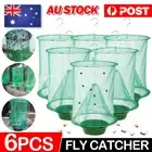 6PCS Ranch Fly Trap Insect Killer Net Cage Home Outdoor Bug Pest Hanging Catcher