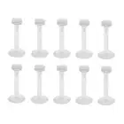 10pcs Clear Acrylic Jewellery Tongue Bar Labret Lip Nose Rings