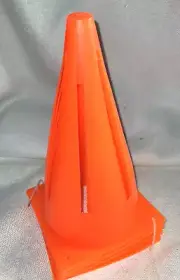 Orange Safety / Sports Training Cones 9”h x 5 1/2w New (Set of 4)