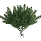 50 Pack Artificial Pine Branches, Green Faux Pine Stems Christmas Plants Pine...